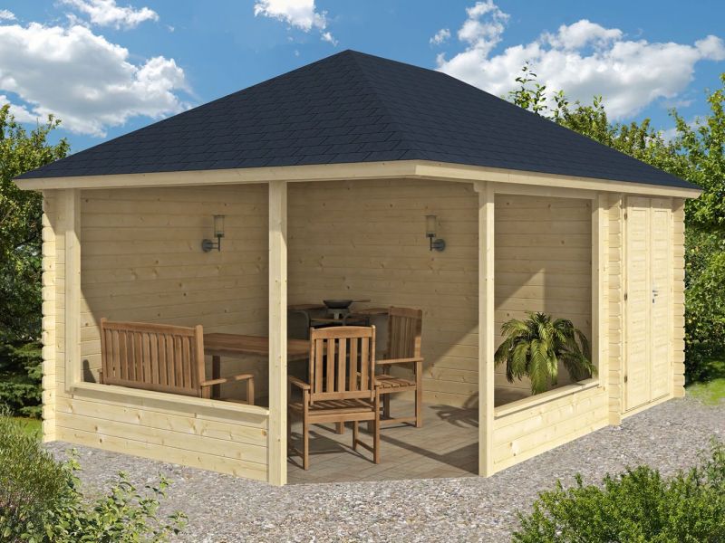 Сарай с беседкой под одной крышей примеры на фото