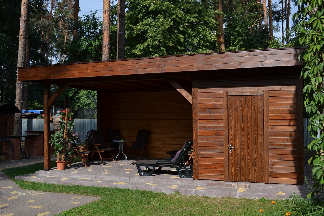 Сарай с беседкой под одной крышей примеры на фото