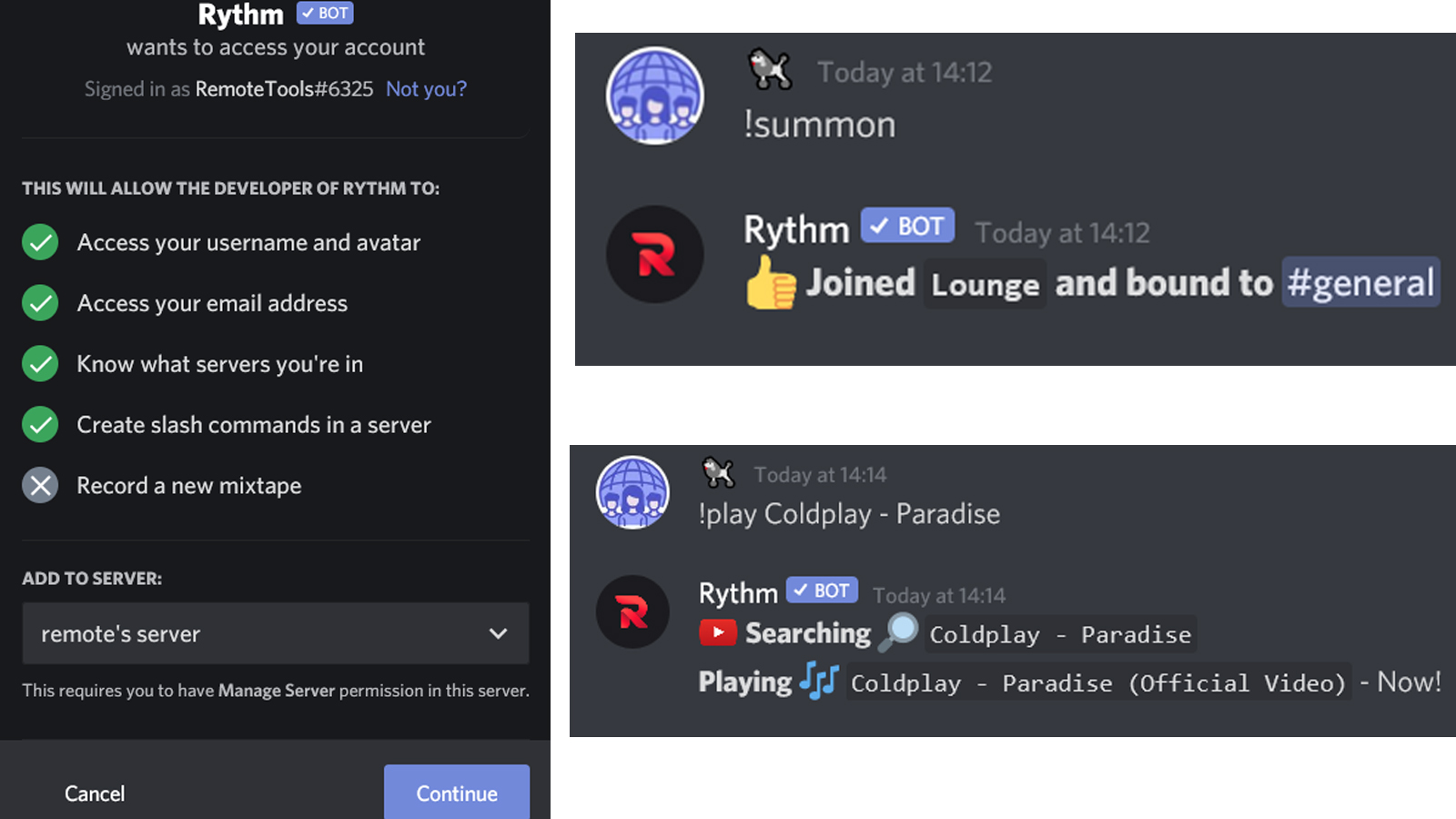 How To Add Rythm Bot To Discord / Rythm On Twitter After Adding 3 More