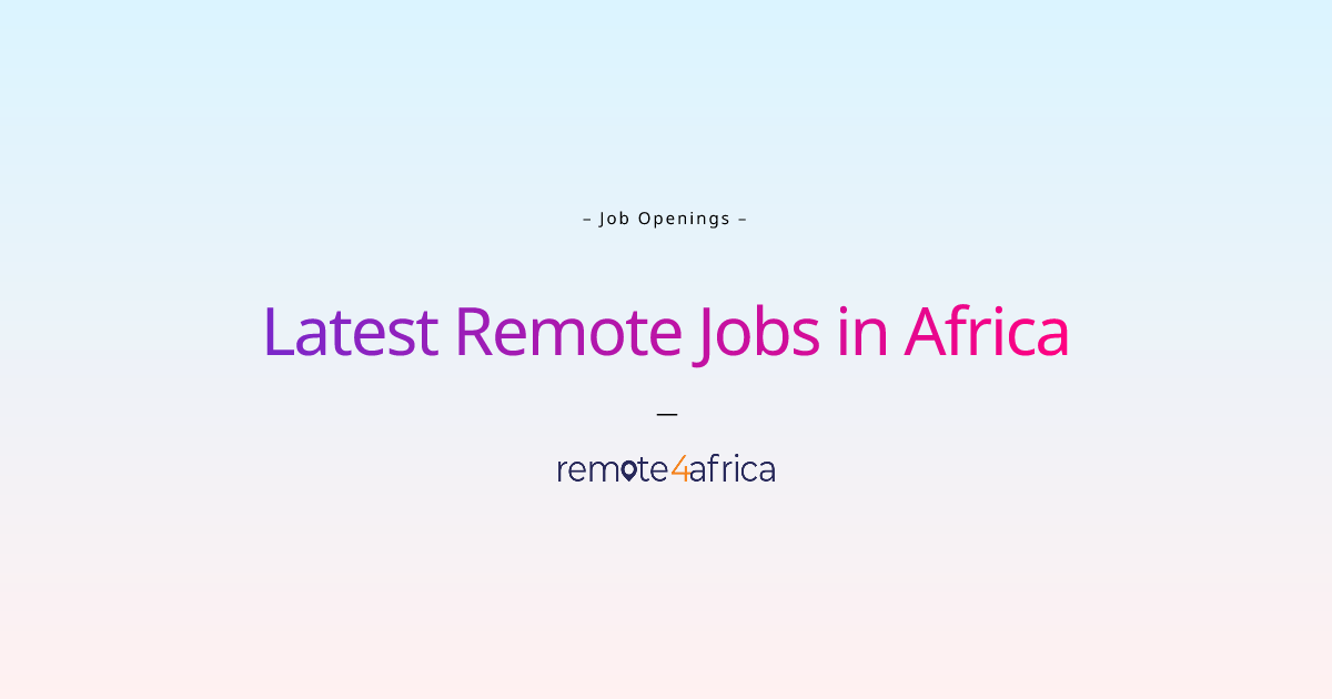 Remote Level Designer job at Sports / Gaming company Remote4Africa