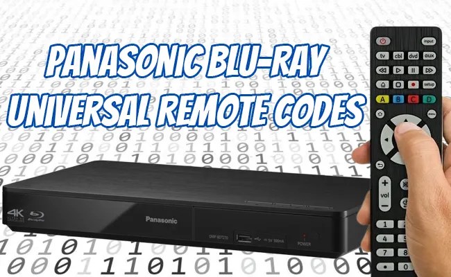Panasonic Blu Ray Universal Remote Codes & Programming