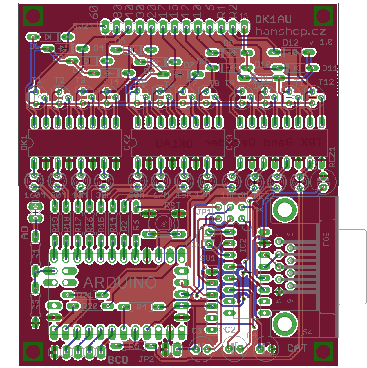 RemoteQTH Band decoder with another TRX control output for Arduino