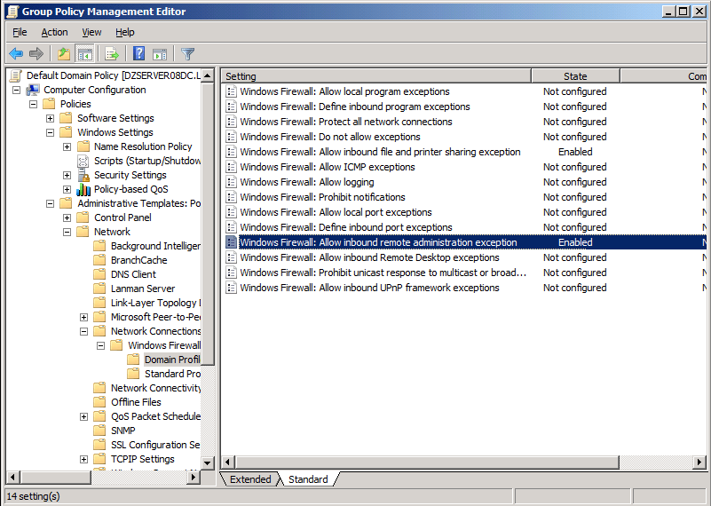 Using RemoteRebootX with Windows Firewall