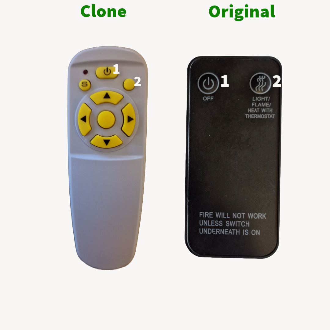 Burley 2 Button Fireplace Clone Remote Control Remote Shop