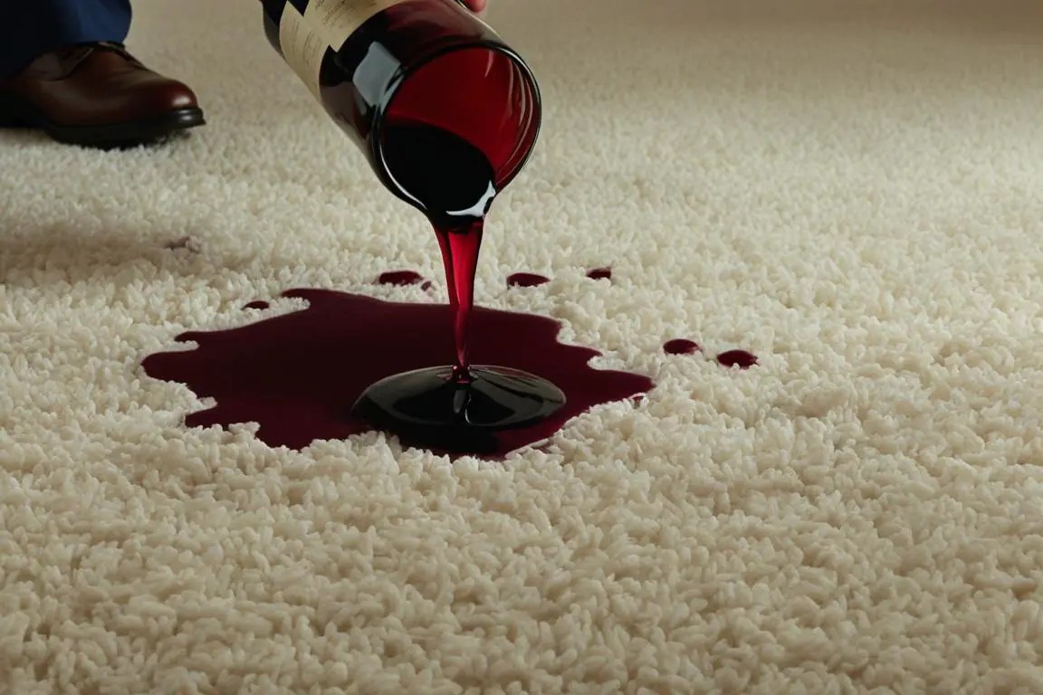 Remove Dried Red Wine from Carpet Effectively