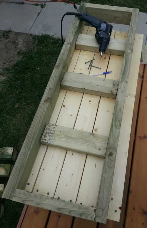 How To Build A Simple Patio Deck Bench Out Of Wood Step By Step