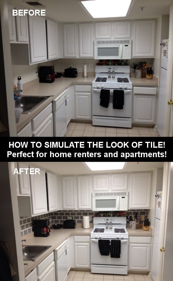 Tile Paint Before And After Kitchen The Urban Decor