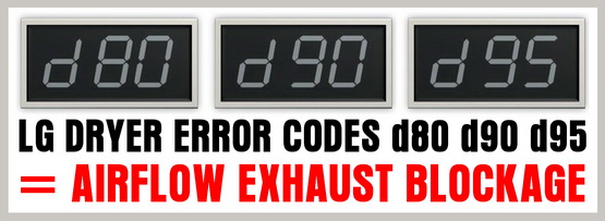 LG Dryer Error Codes D80 D90 D95 How To Clear The Error Code?