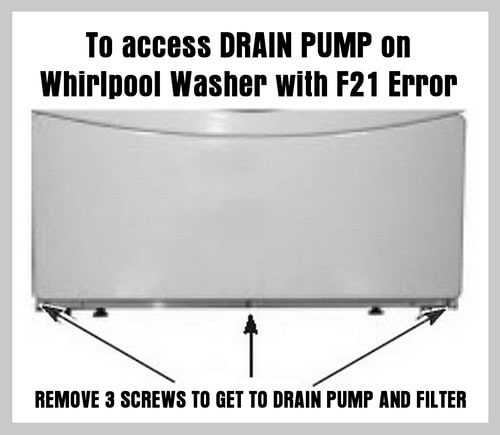 Whirlpool Washer Error Code F21 DRAINING ERROR How To Fix