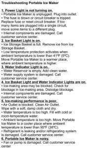Portable Ice Maker Not Making Ice - How To Fix?