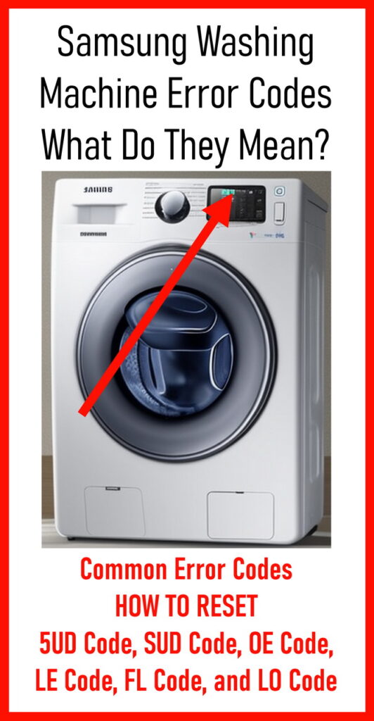 Samsung Washing Machine Error Codes What Do They Mean?