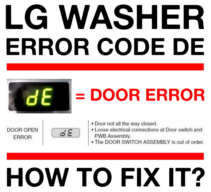 LG Washing Machine Error Code DE How To Fix and Clear It?