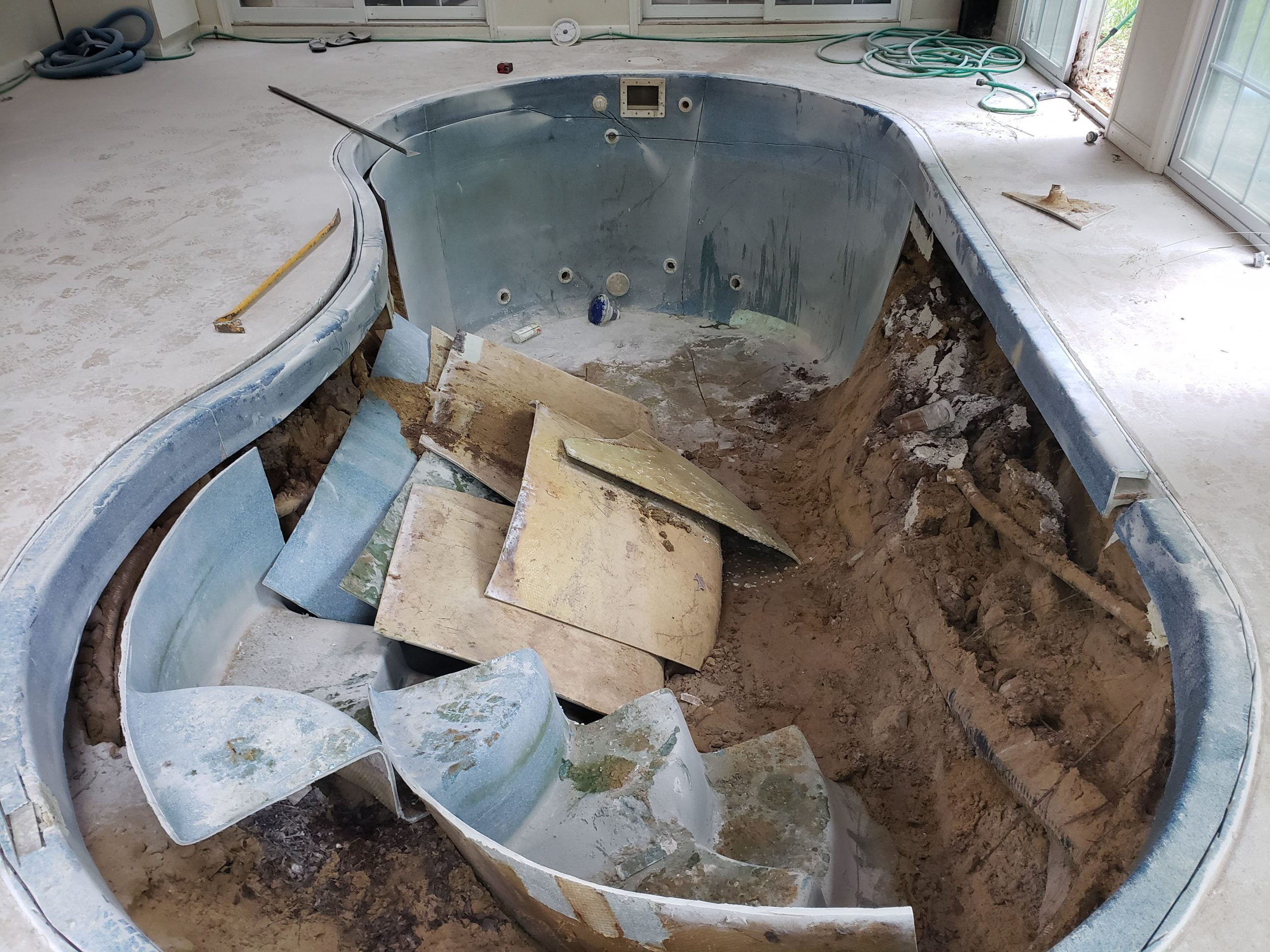 Indoor Fiberglass Pool Remove a Pool