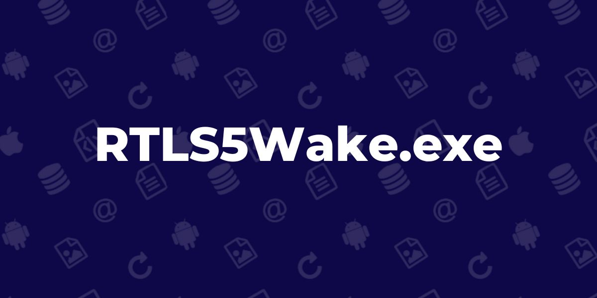RTLS5Wakeexe What Is It and Can You Safely Remove It | Pita Bloom