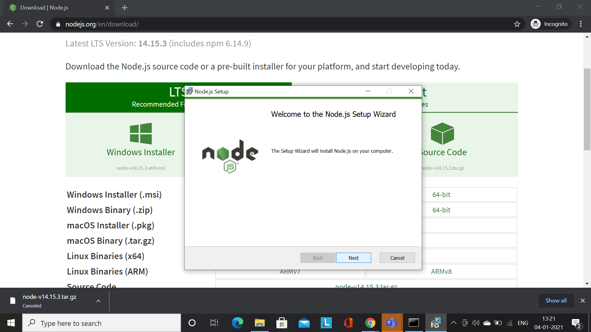 Nodejs Setup RemoveLoad Educational Academy