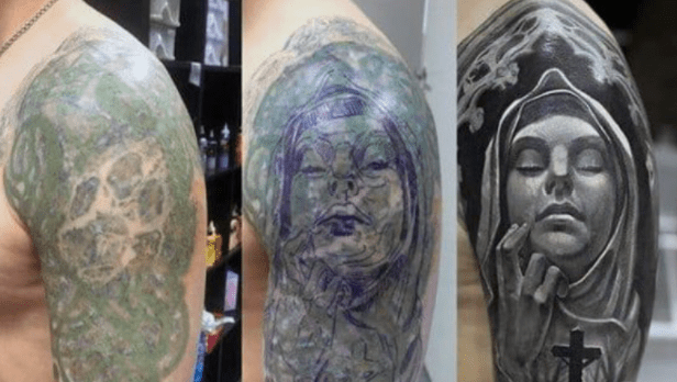 12 Shoulder Tattoo Cover Up Ideas Removery