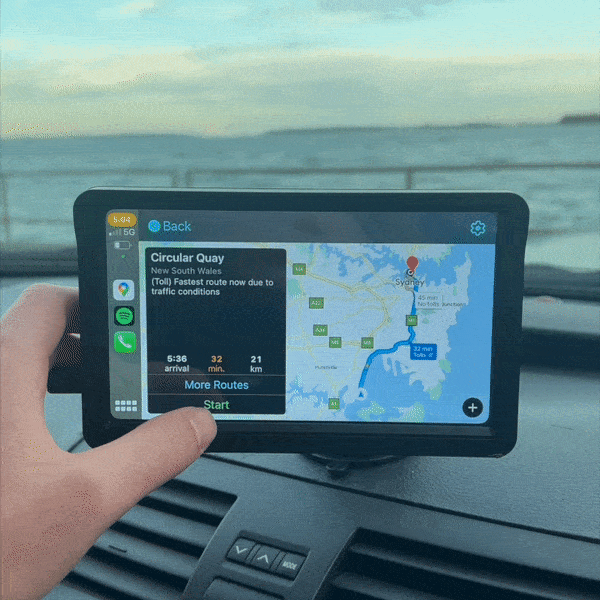 DriveScreen Wireless Touchscreen Car Dashboard Apple CarPlay