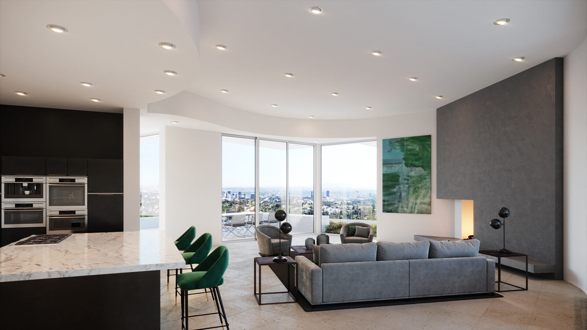 Interior 3D Visualization Of An Apartment In Los Angeles
