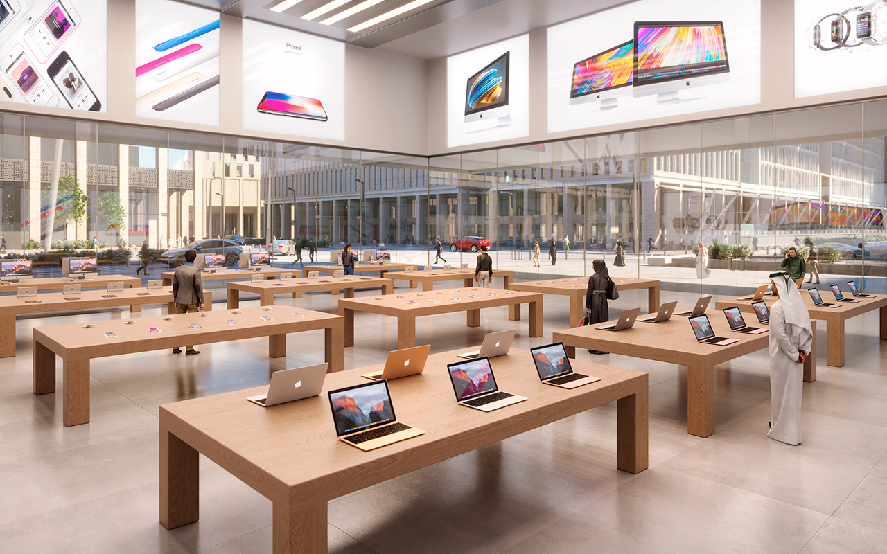 3D Photorealistic Rendering in Doha Apple Store Rendering