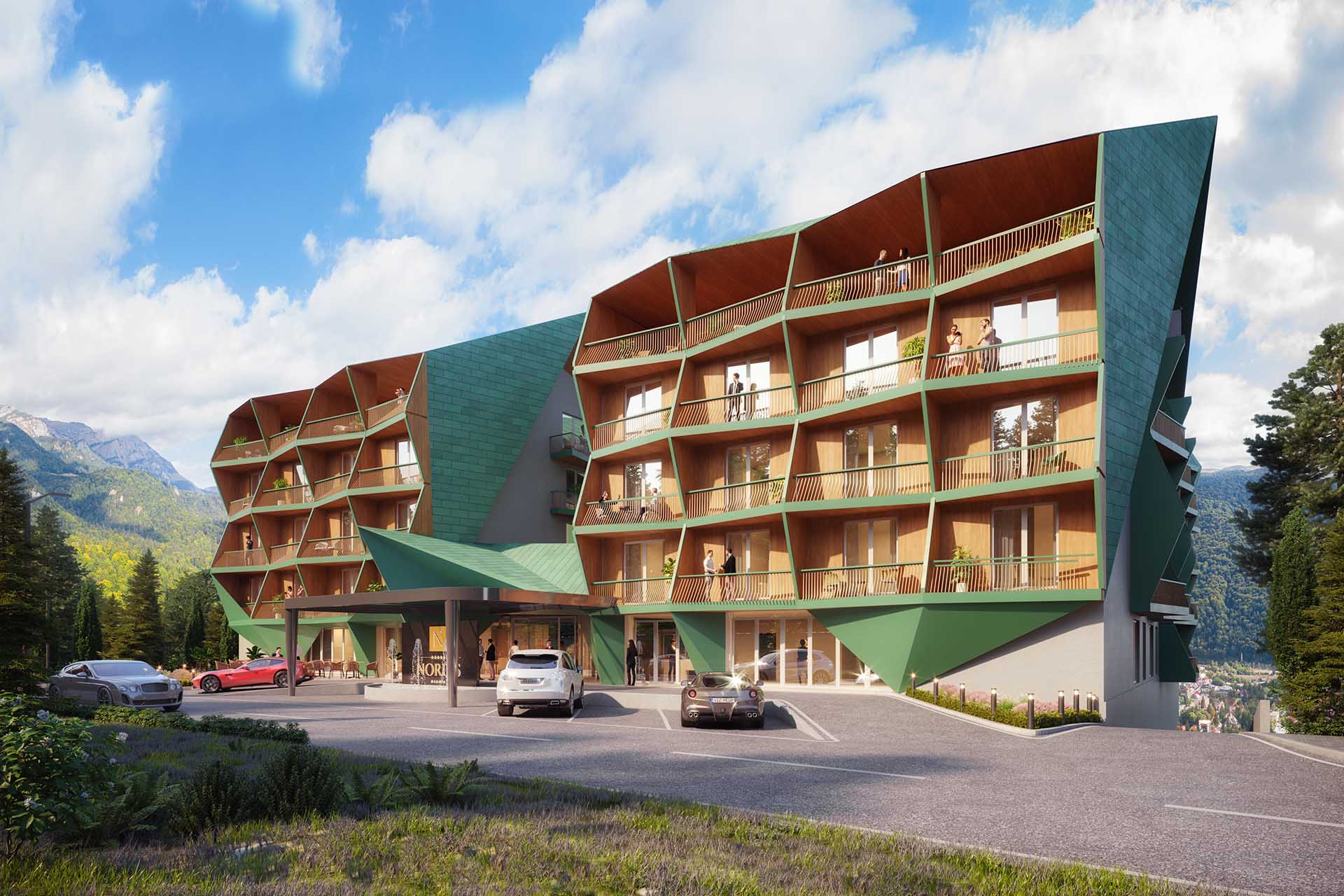 SINAIA HOTEL ROMANIA Architectural photorealistic renderings