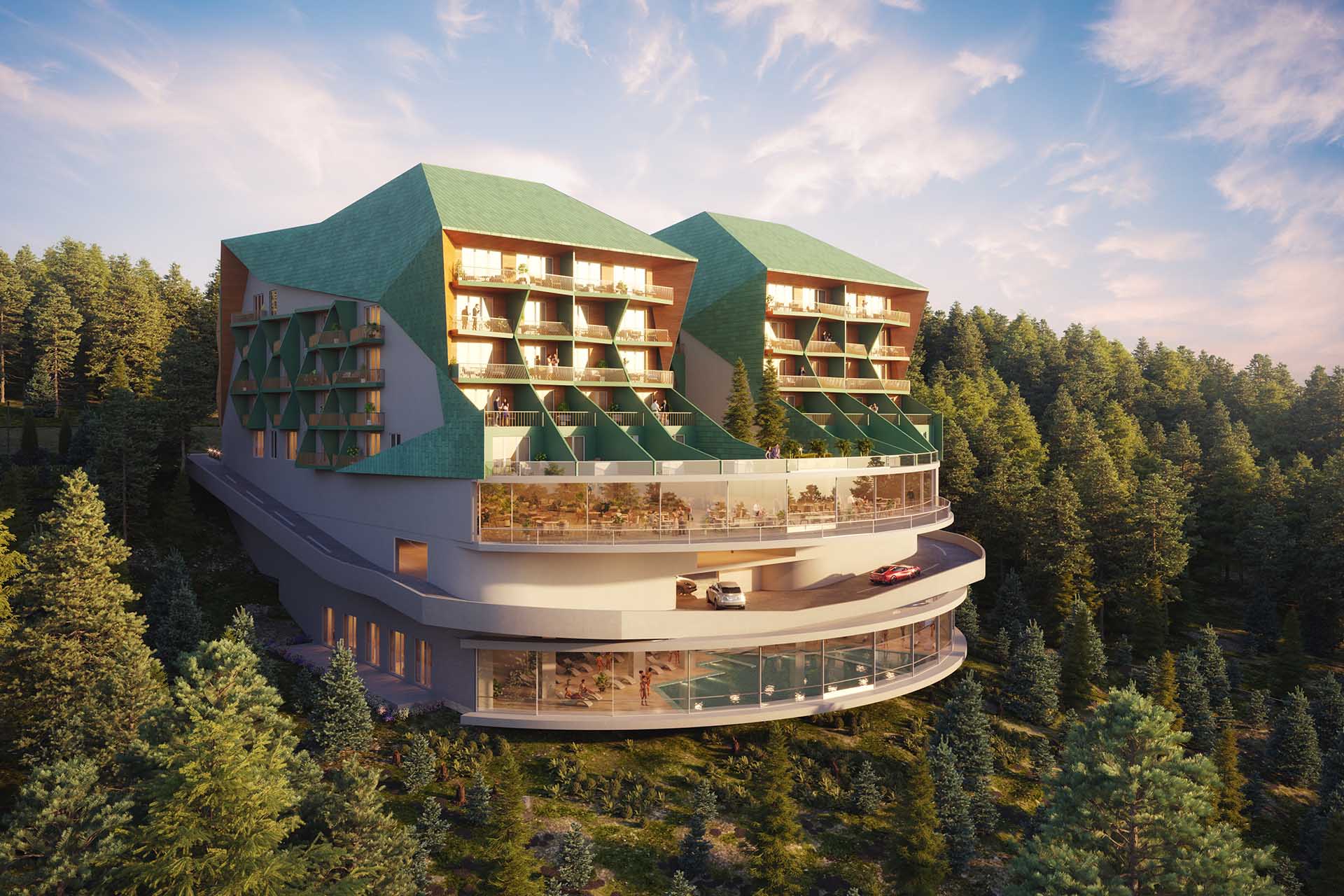 SINAIA HOTEL ROMANIA Architectural photorealistic renderings