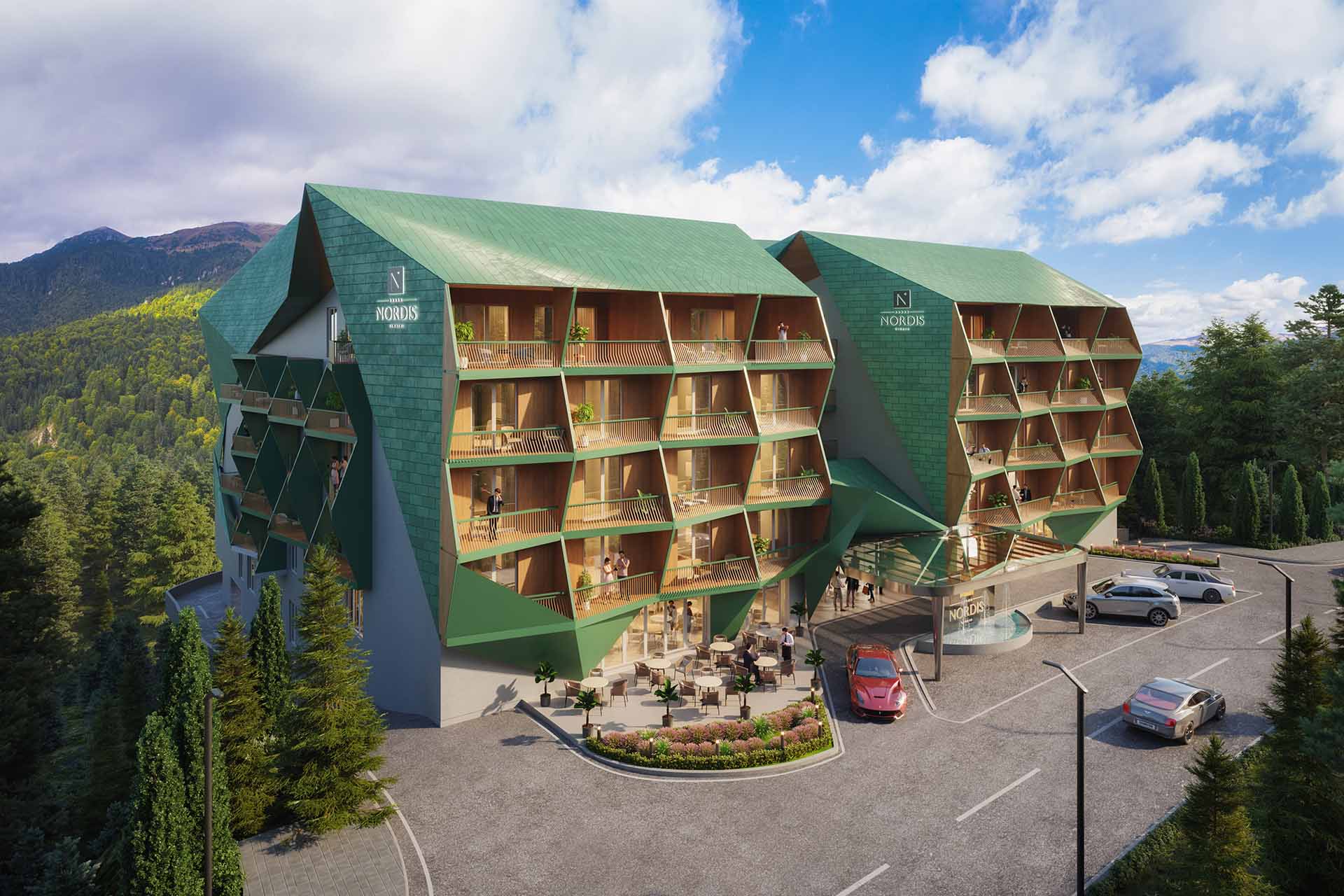 SINAIA HOTEL ROMANIA Architectural photorealistic renderings