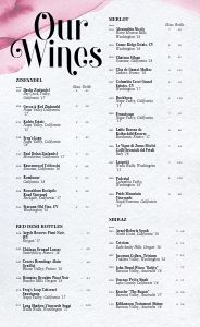 Pink Wine List Menu Design Template by MustHaveMenus
