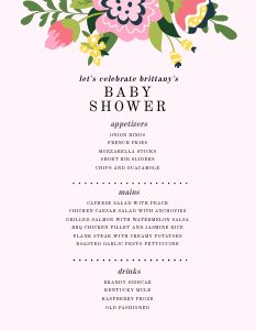 Printable Baby Shower Menu Design Template by MustHaveMenus