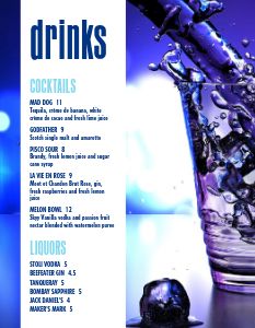 Splash Bar Menu Design Template by MustHaveMenus