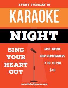 Karaoke Flyer Template by MustHaveMenus