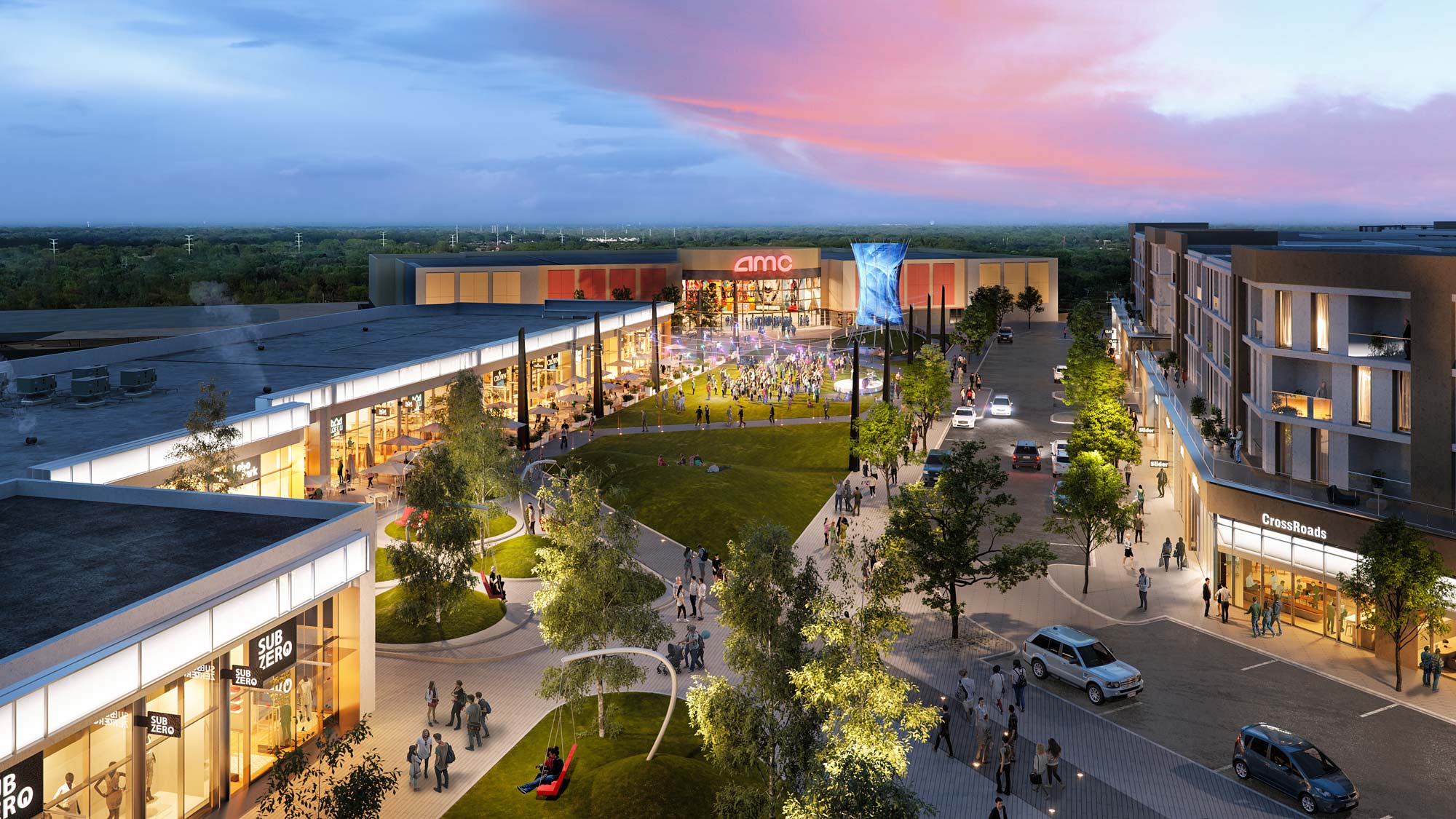 Architectural Rendering Rendering shopping center Rosedale