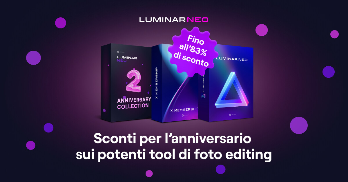 Luminar NEO compie due anni e ti invita ai festeggiamenti con un coupon