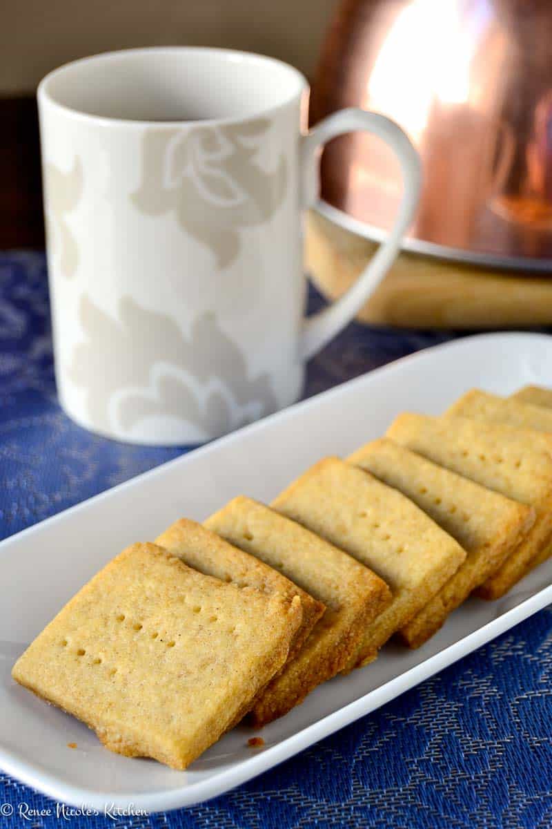 Spiced Shortbread with Caramel Apple Dream Tea Renee Nicole's Kitchen