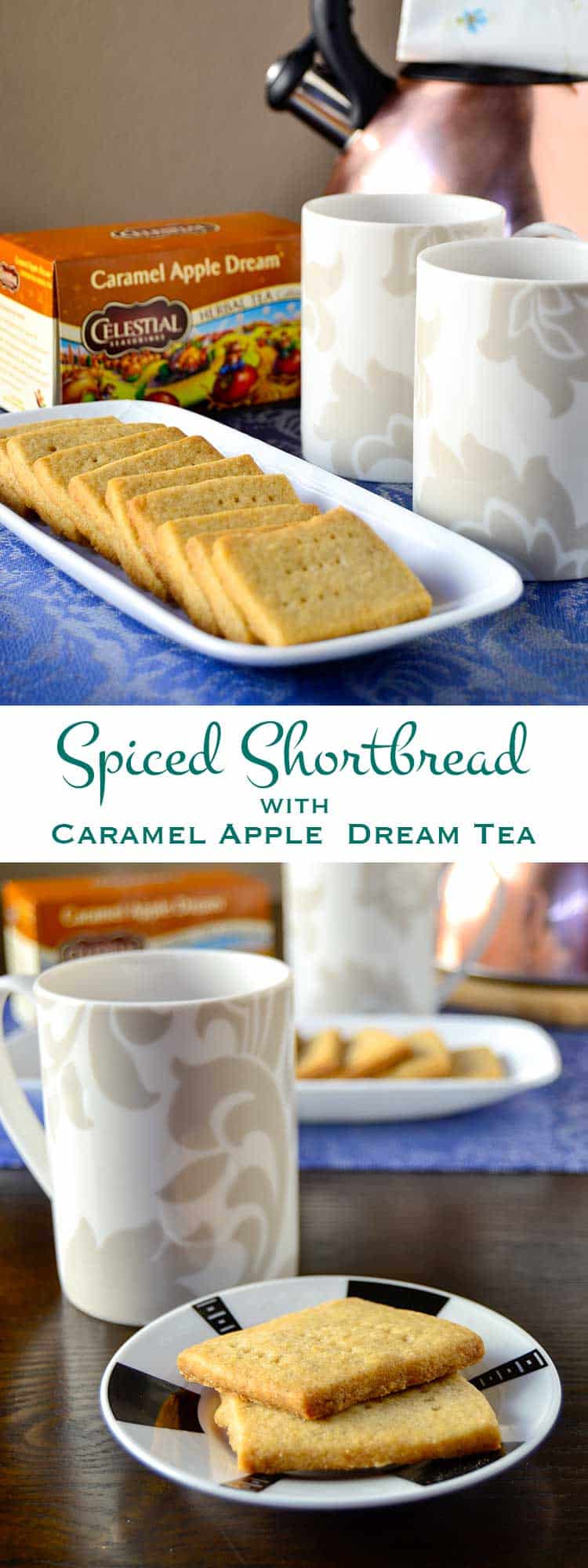 Spiced Shortbread with Caramel Apple Dream Tea Renee Nicole's Kitchen