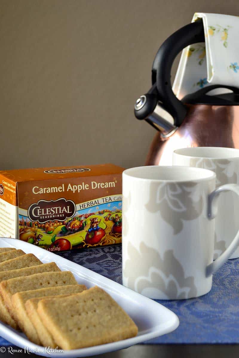 Spiced Shortbread with Caramel Apple Dream Tea Renee Nicole's Kitchen