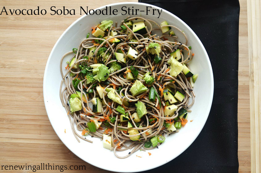 SesameAvocado Soba Noodle Stirfry soba noodle