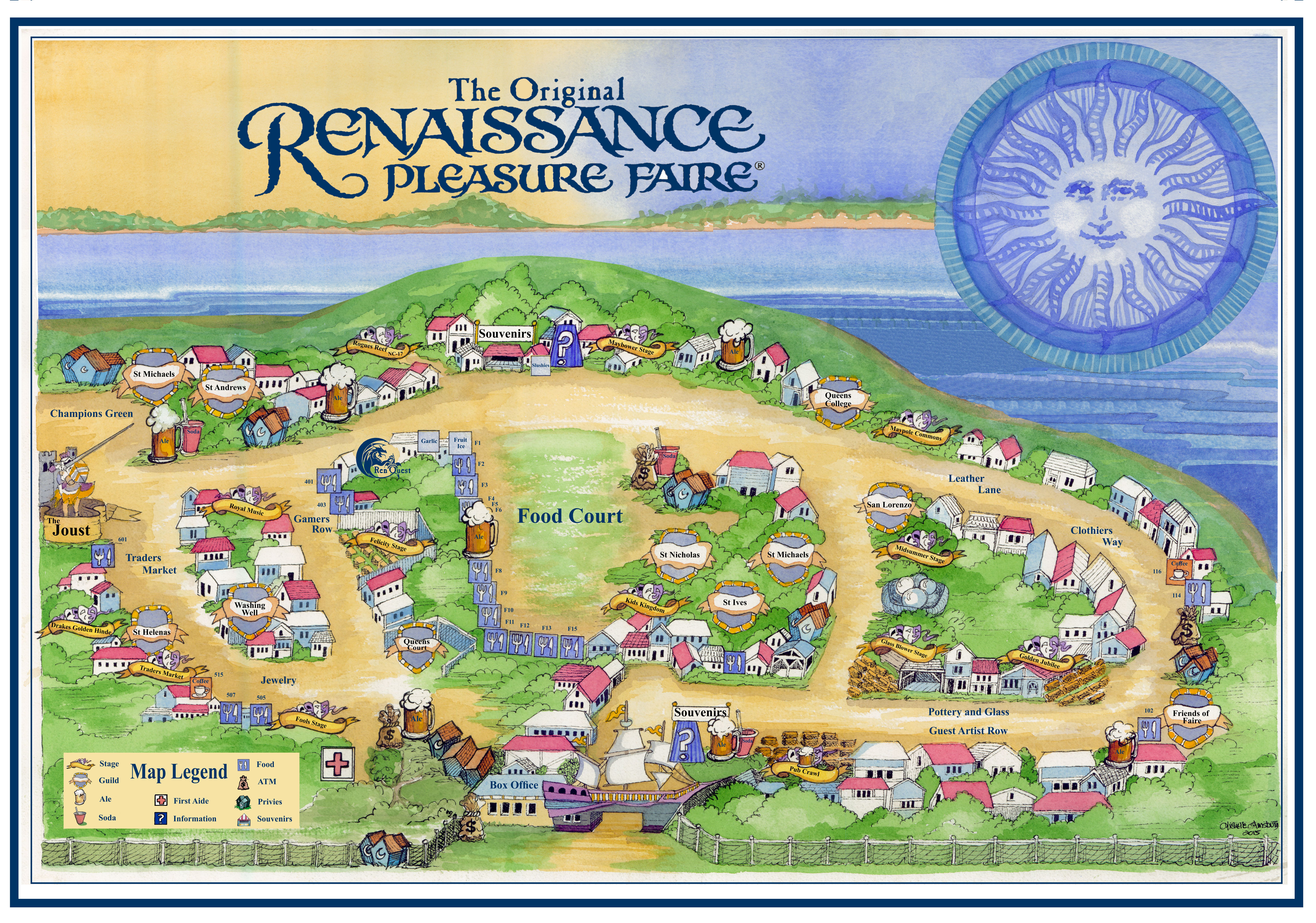 Map of the Faire The Original Renaissance Pleasure Faire