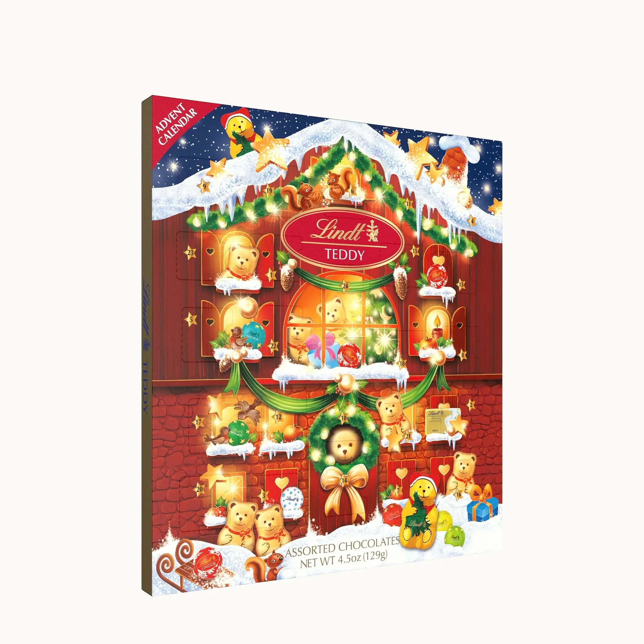 🎅 Holiday Teddy Bear Advent Calendar 24 Pieces 129g Christmas