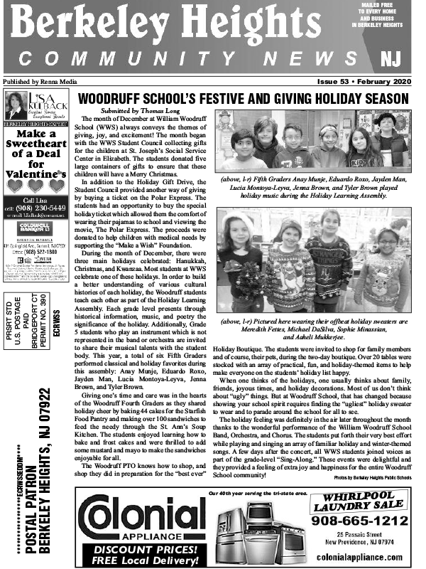 Renna Media Berkeley Heights Community News February 2020