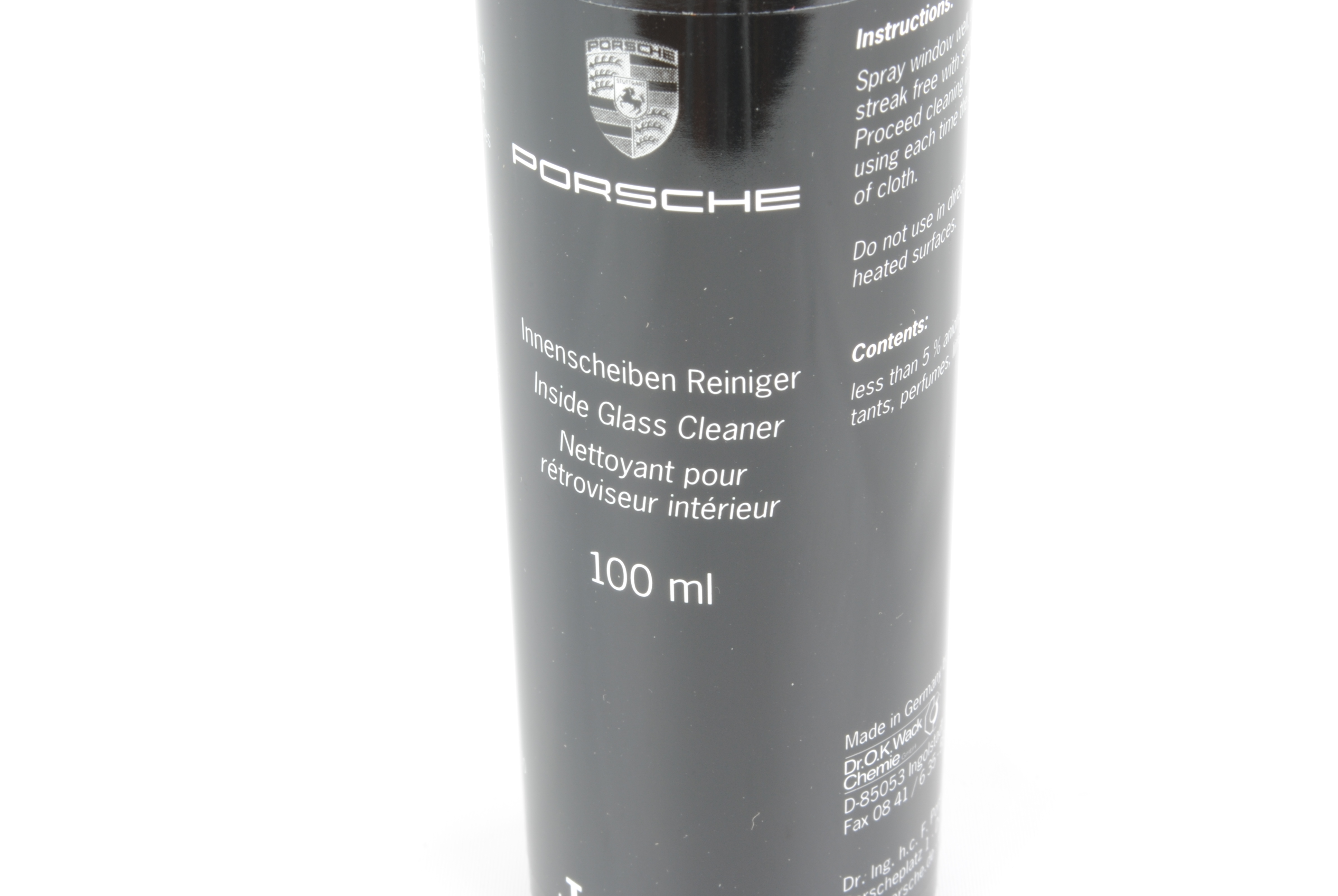 Porsche Tequipment Car Care Interior Glass Cleaner 100ml Renn Part