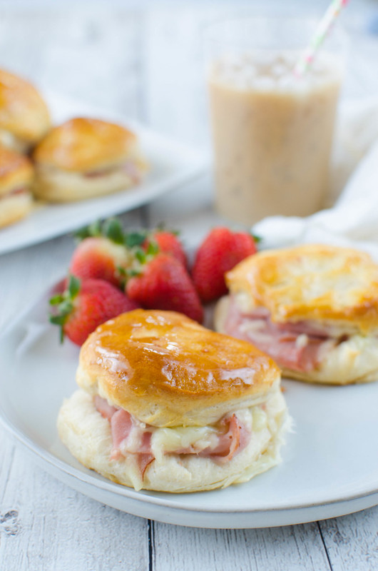 HONEY HAM BISCUITS.