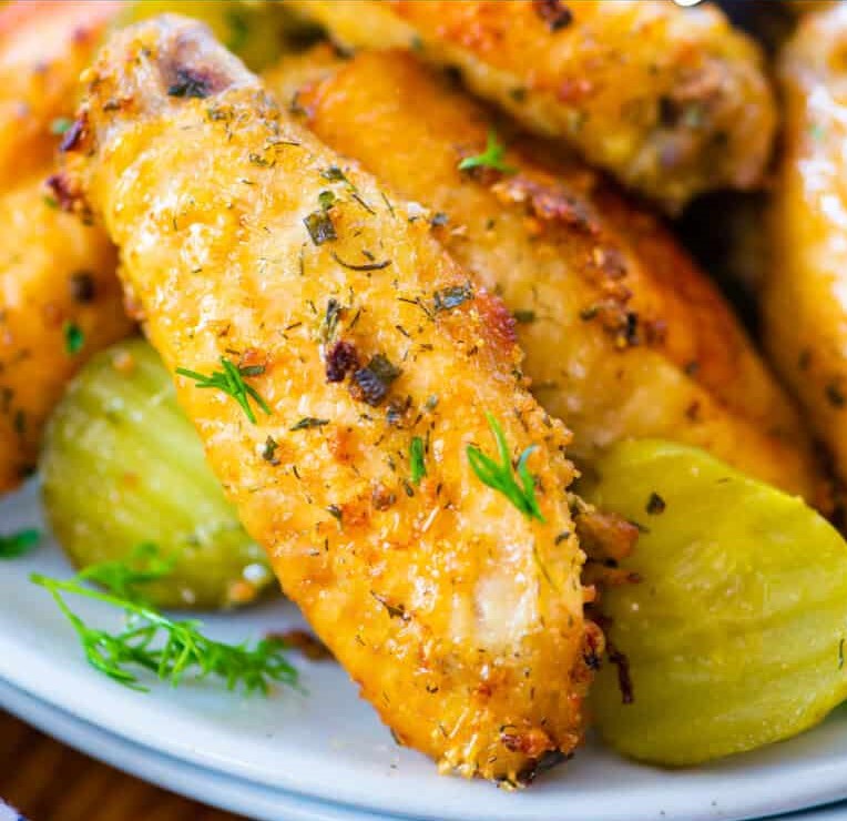 DILL PICKLE RANCH CHICKEN WINGS.