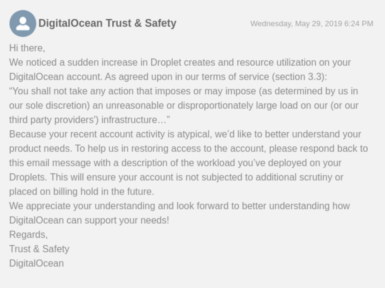 NHÀ CUNG CẤP CLOUD DIGITAL OCEAN ĐÃ LÀM SỤP ĐỔ MỘT DOANH NGHIỆP NHƯ THẾ NÀO