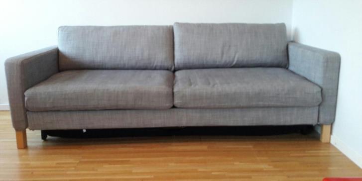 ikea karlstad klädsel Karlstad Bäddsoffa Grå Klädsel Bortskänkes | Stockholm