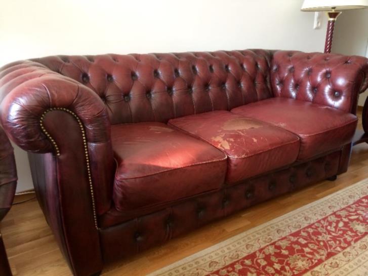 Chesterfield Soffa Stockholm Chesterfield soffa bortskänkes Stockholm