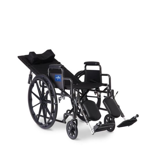 Reclining Wheelchair with elevated footrest John's Pharmacy Rental