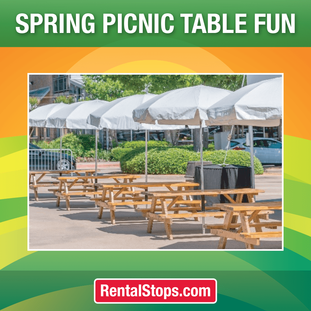 Spring Picnic Table Fun Blog for Rental Stop, Party Rental Store & Equipment Rental Store