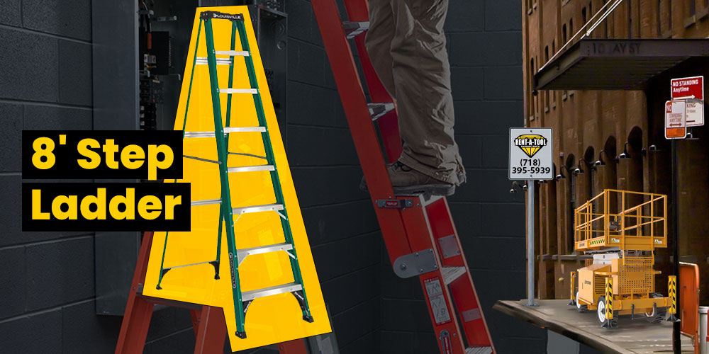 8' Step Ladder rental Rent A Tool NY We deliver to your jobsite