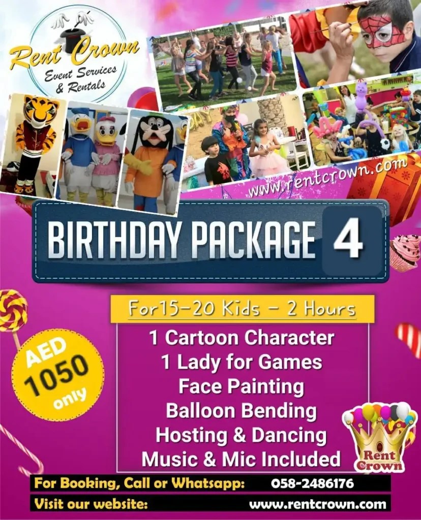 Affordable Birthday Party Packages Dubai Birthday party organisers