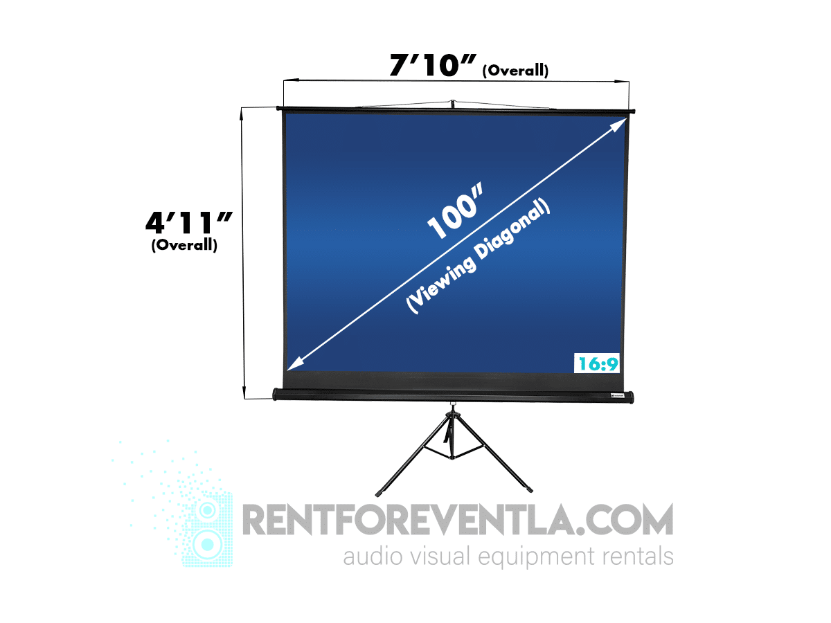 Tripod Projection Screen 100'' Nationwide
